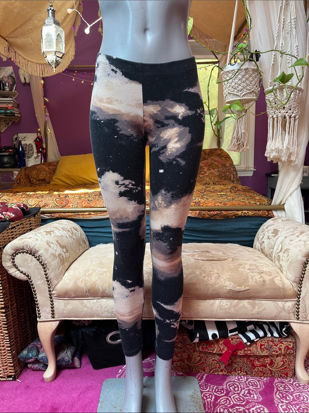 Vintage Y2K Wet Seal Grunge space / clouds / cosmic leggings